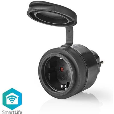 Nedis WIFIPO110FBK Smartlife Smart Stekker Wifi IP44 3680W Zwart