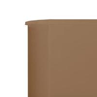 Windscherm 9-panelen 1200x120 cm stof taupe - thumbnail