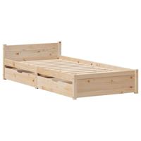 Bedframe zonder matras massief grenenhout 75x190 cm - thumbnail