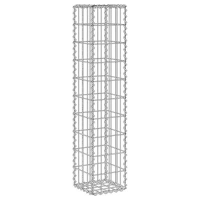 VidaXL Schanskorfmuur met deksels 20x20x100 cm gegalvaniseerd staal