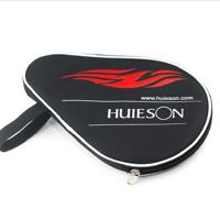 HUIESON HS-PT-H02 Gourd-shaped Zipper Oxford Cloth Single Table Tennis Racket with Ball Bag Size: 30x20.5cm(Black) - thumbnail