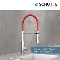 Keukenmengkraan Schutte Stilo Hoge Uitloop Uittrekbare Mousseur Soft Touch Slang Chroom Zwart Schütte - thumbnail