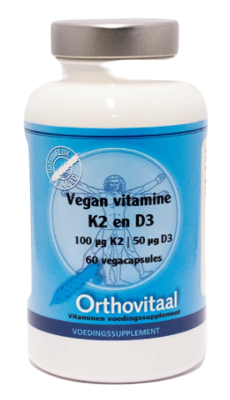 Vitamine K2 & D3 vegan 60 Vegetarische capsules