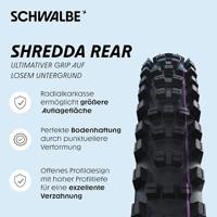 Schwalbe shredda rear gravity pro 27.5x2.50 (64-584) folding evolution line ultra soft black - thumbnail