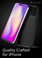 Mujjo Leather Case met MagSafe iPhone 14 zwart - thumbnail