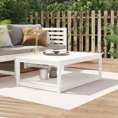 Tuintafel 121x82,5x45 cm massief grenenhout wit Tuintafel 121x82,5x45 cm massief grenenhout wit