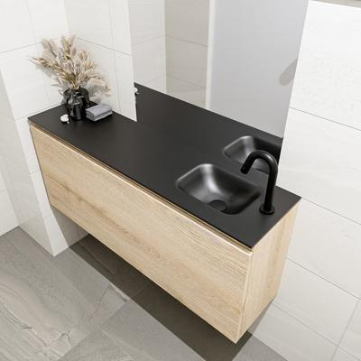 MONDIAZ OLAN 120cm toiletmeubel washed_oak. LEX wastafel urban rechts 1 kraangat
