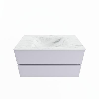 MONDIAZ VICA-DLUX 90cm badmeubel onderkast Cale 2 lades. Inbouw wastafel CLOUD midden zonder kraangat, kleur Opalo. MONDIAZ VICA-DLUX 90cm badmeubel onderkast Cale 2 lades. Inbouw wastafel CLOUD midden zonder kraangat, kleur Opalo.