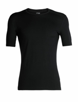 Icebreaker 200 Oasis SS Crewe Thermoshirt Heren Black S - thumbnail