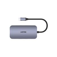 uHUB Unitek D1071A N9+ 9-in-1 USB-C Ethernet Hub met HDMI, 100W Power Delivery en Card Reader/Aluminium/Nylon Kabel/USB-A, USB-C (voeding), HDMI 2.0, Card Reader, aansluiting RJ -45 - thumbnail
