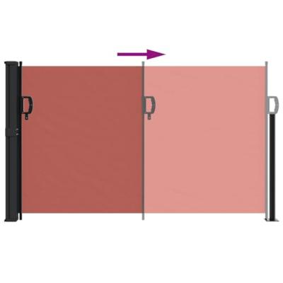 Windscherm uittrekbaar 120x600 cm terracotta