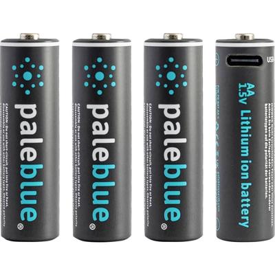 Pale Blue Li-Ion Rechargeabl AA Battery USB-C