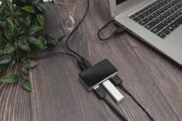 Digitus DA-70220 USB 2.0-hub 4 poorten Zwart, Zilver - thumbnail