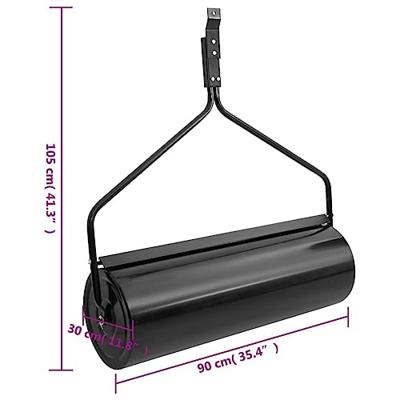 VidaXL Gazonroller duwmodel 63 l ijzer zwart