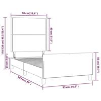 Bedframe zonder matras 90x190 cm fluweel donkerblauw - thumbnail