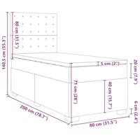 Boxspring met matras kunstleer zwart 80x200 cm - thumbnail