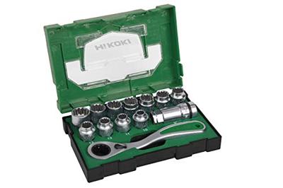 Hikoki Accessoires Krachtdoppenset 13-delig 1/2 inch + ratel - 40030033