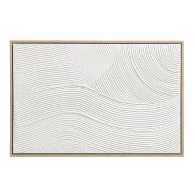 Schilderij 3D Art - wit - canvas/hout - 60x90 cm