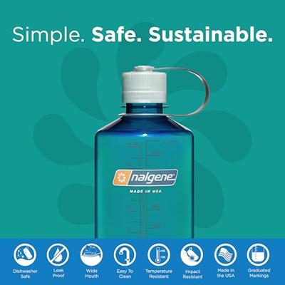 Nalgene Narrow-Mouth Sustain 1L Drinkfles Trout Green 1L