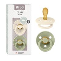 Set van 2 BIBS Colour-fopspenen, maat 2 van 6 tot 18 maanden beige - thumbnail