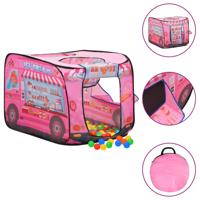 VidaXL Kinderspeeltent met 250 ballen 70x112x70 cm roze - thumbnail