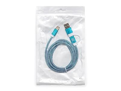 Arduino TPX00094 USB-C-kabel Arduino [1x USB-C - 2x USB-C, USB-A] 1 m Wit, Turquoise