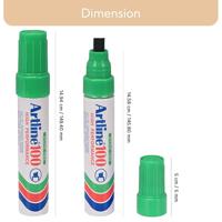 Viltstift artline 100 schuin 7.5-12mm groen | 12 stuks - thumbnail