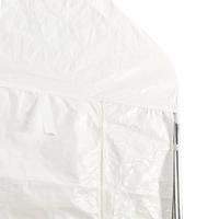 Prieel met dak 8,92x4,08x3,22 m polyetheen wit - thumbnail