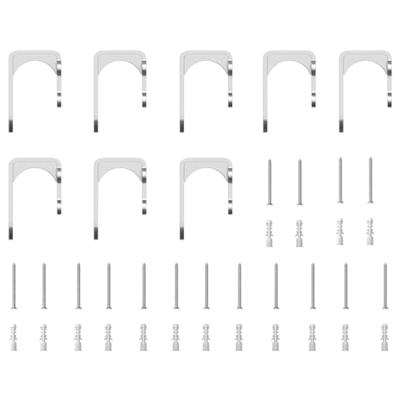 Schuifdeur onderdelenset 366 cm roestvrij staal zilverkleurig
