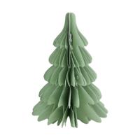 everlands kunstkerstboom papier 12x12x18cm licht groen - thumbnail