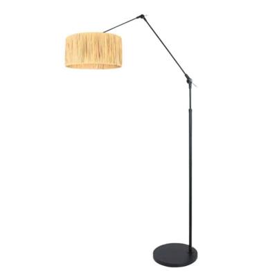 Steinhauer Vloerlamp instelbaarPrestige Chic zwart met strokleurige kap - 3793ZW