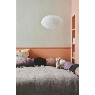 Hanglamp wit Villo stof e27 fitting 30 cm