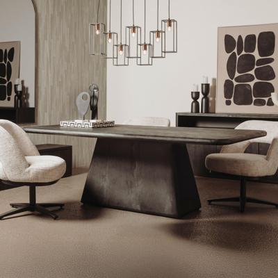 Tower Living Eettafel 'Asti' Mangohout, 180 x 100cm, kleur Zwart Tower Living Eettafel 'Asti' Mangohout, 180 x 100cm, kleur Zwart