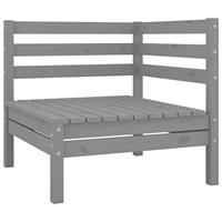 3-delige Loungeset massief grenenhout grijs - thumbnail