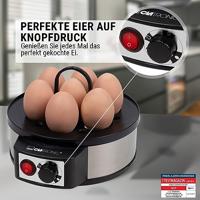 Clatronic EK3321 Eierkoker Met eierprikker, Met maatbeker RVS (geborsteld) - thumbnail