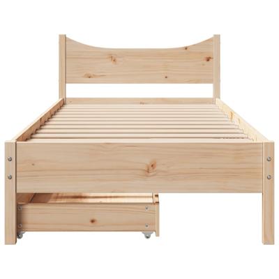 Bedframe met lades massief grenenhout 90x200 cm
