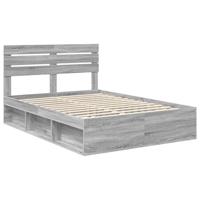 Bedframe Grijs Sonoma 150 x 200 cm Massief grenenhout - thumbnail