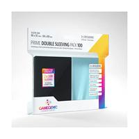 Gamegenic: Prime Double Sleeving Pack Clear/Black (2x100 Sleeves) - thumbnail