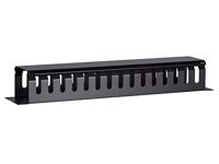 DSI 2U 19 inch metalen kabelgoot met schuifbedekking - DS-1902-2U kabelkanaal - thumbnail