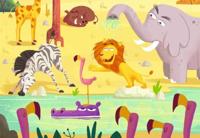 Ravensburger - puzzle - safari tijd 2x24 stuks - thumbnail