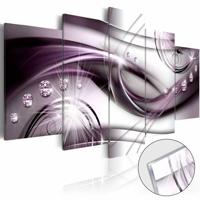 Afbeelding op acrylglas - Violet Glow , Paars, 5luik - thumbnail
