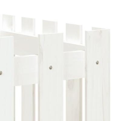 VidaXL Plantenbak verhoogd hekontwerp 200x50x50 cm grenenhout wit VidaXL Plantenbak verhoogd hekontwerp 200x50x50 cm grenenhout wit