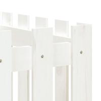 Plantenbak verhoogd hekontwerp 200x50x50 cm grenenhout wit - thumbnail