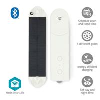 SmartLife Gordijnrobot | Kabelsysteem | Paneelgordijnen / Rolgordijnen / Vouwgordijnen | Solar Powered / USB Gevoed | 2000 mAh | Bluetooth® | Wit - thumbnail