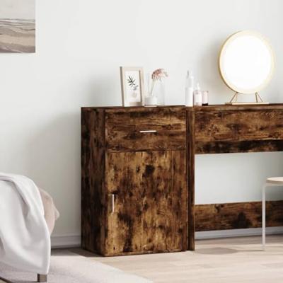 Opbergkast 56,5x39x90 cm bewerkt hout gerookt eikenkleurig