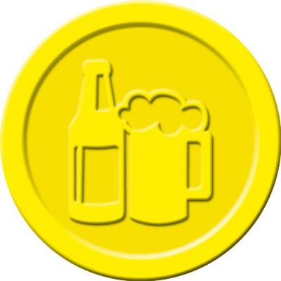 Sigel SI-WM004 Waardemunten Kunststof 100 Stuks 25mm Bier Geel - thumbnail