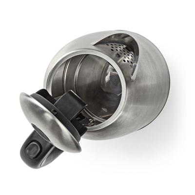 Nedis Waterkoker | 1.7 l | Roestvrij Staal | Zilver / Zwart | 360 graden draaibaar | Verborgen verwarmingselement | Strix®-controller |