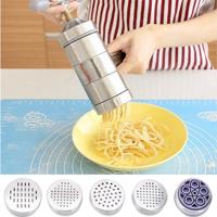 Huishoudelijke RVS handmatige Machine Hand druk Noodle Machine Noodle Pastamachine met 5 modellen - thumbnail