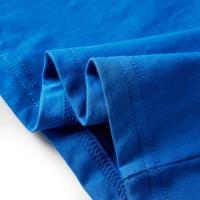 Kindershirt met lange mouwen runderprint 128 kobaltblauw - thumbnail