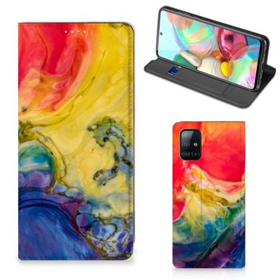 Bookcase Samsung Galaxy A71 Watercolor Dark Bookcase Samsung Galaxy A71 Watercolor Dark